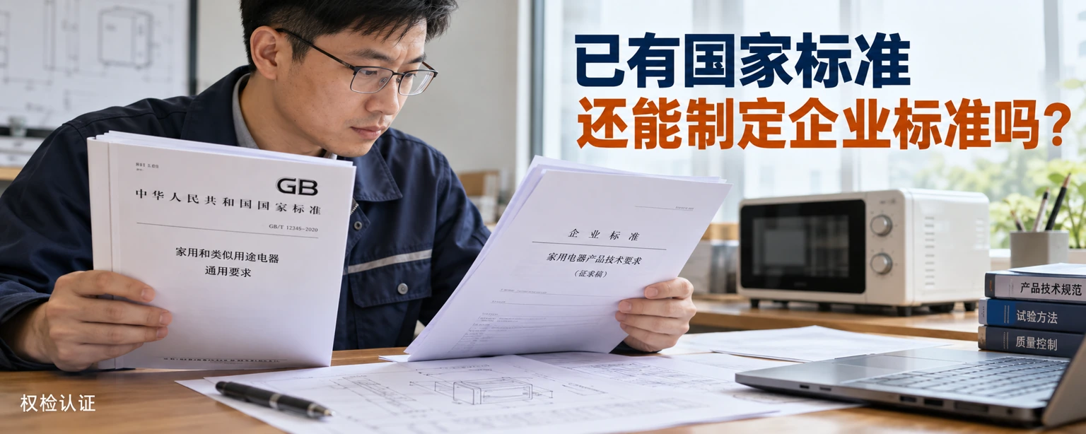 已有国家标准,还能制定企业标准吗?,权检认证AI业务场景封面