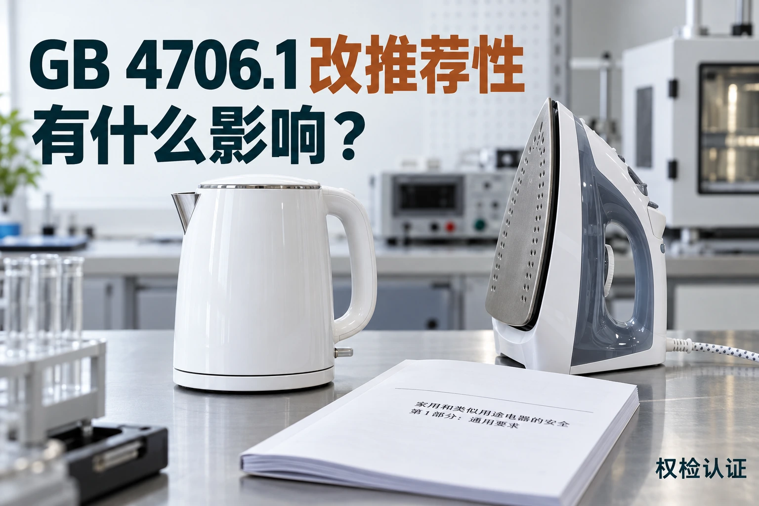 GB 4706.1改推荐性,有什么影响?,权检认证AI业务场景封面
