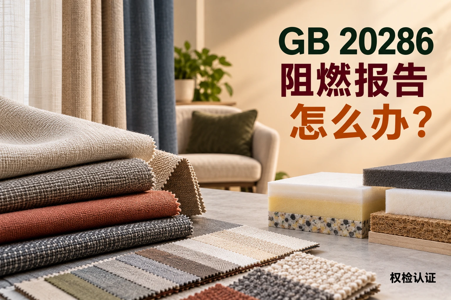 GB 20286阻燃报告怎么办?,权检认证AI业务场景封面