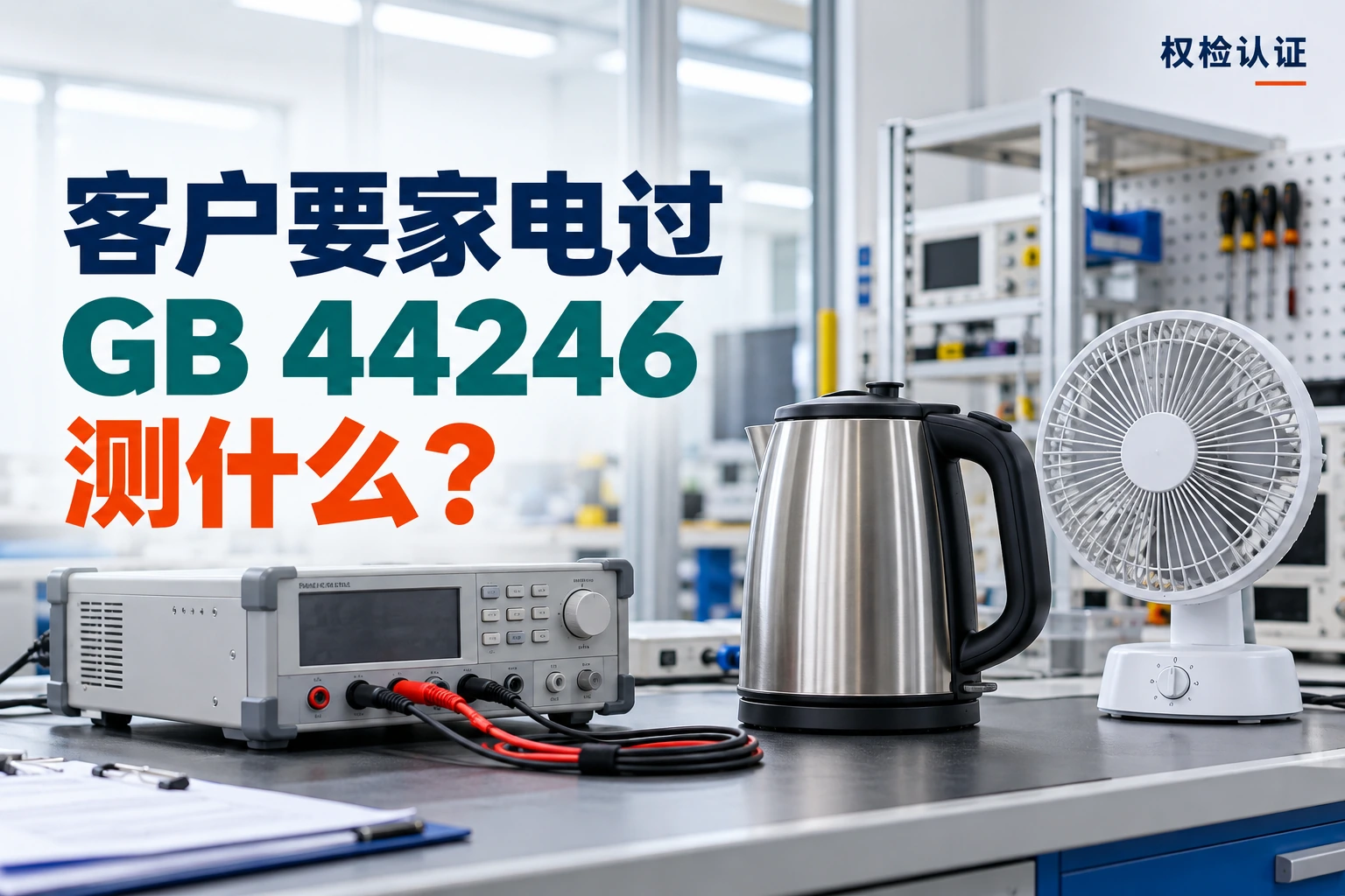 客户要家电过GB 44246,测什么?,权检认证AI业务场景封面