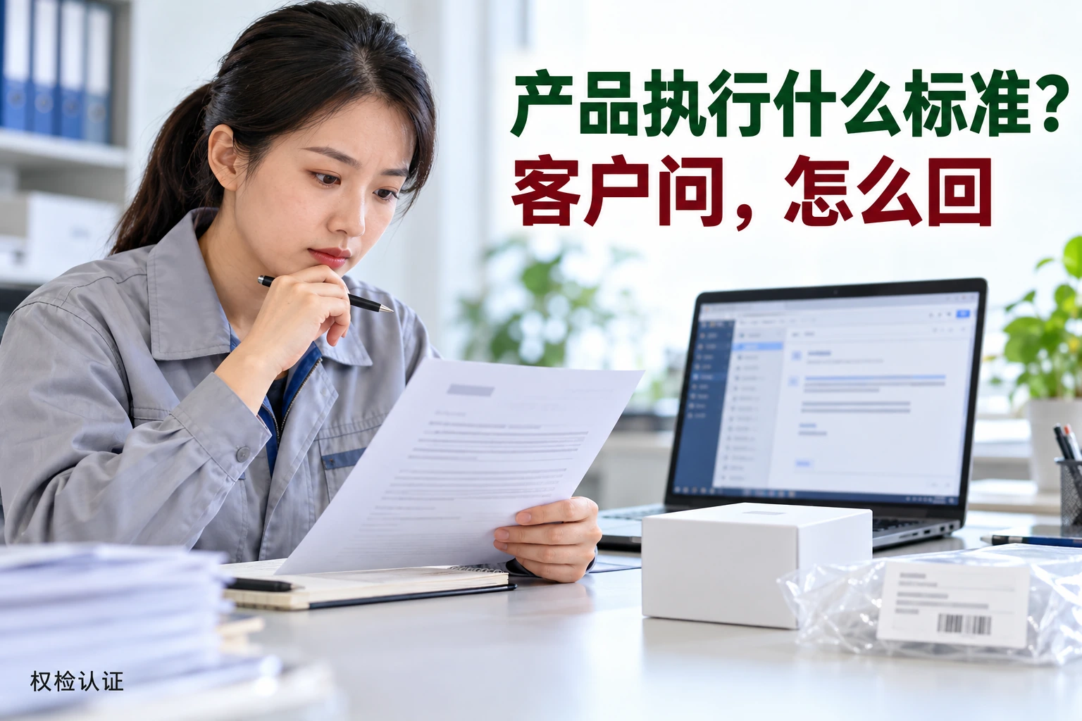 客户问产品执行什么标准,怎么回?,权检认证AI业务场景封面