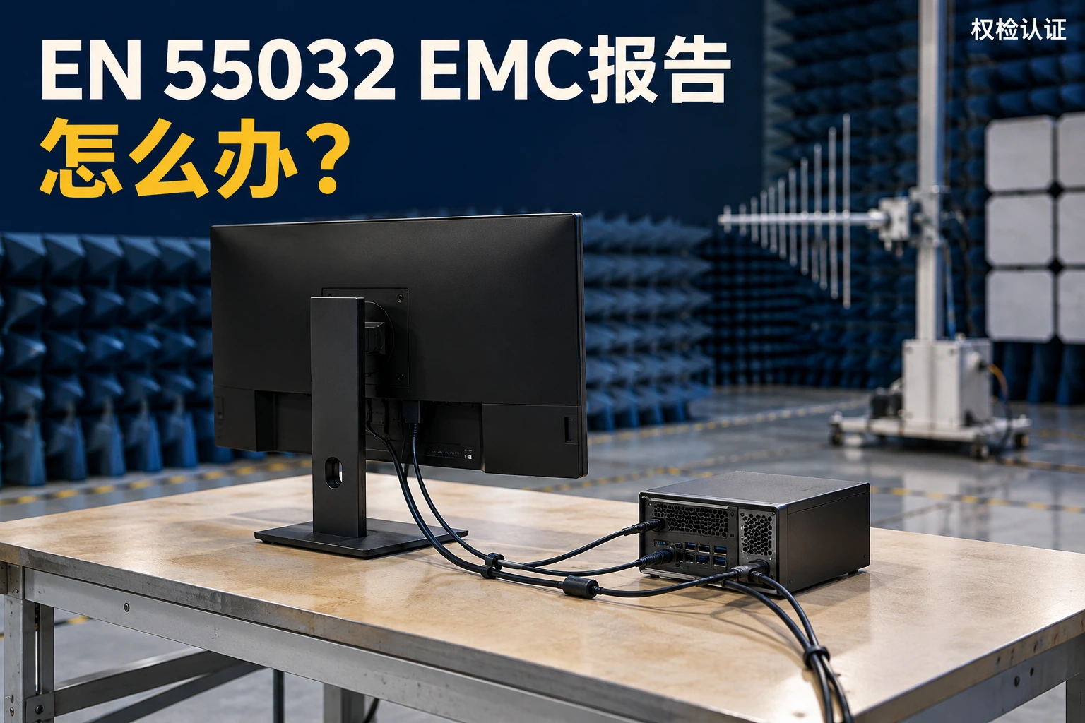 EN 55032 EMC报告怎么办?,权检认证AI业务场景封面