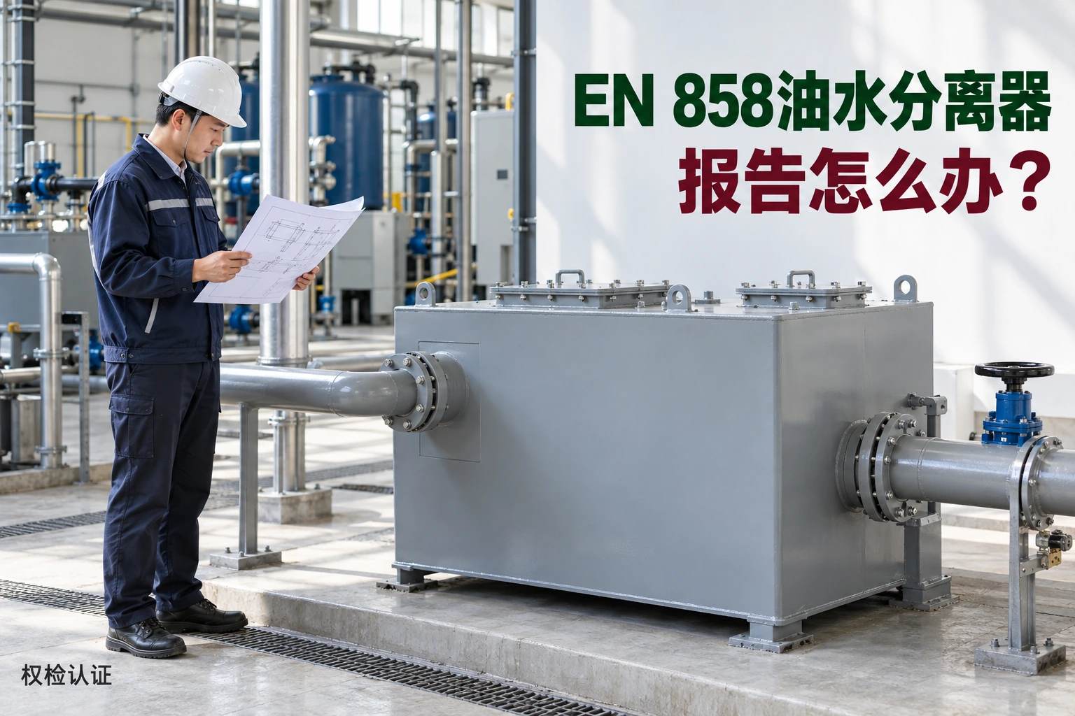 EN 858油水分离器报告怎么办?,权检认证AI业务场景封面