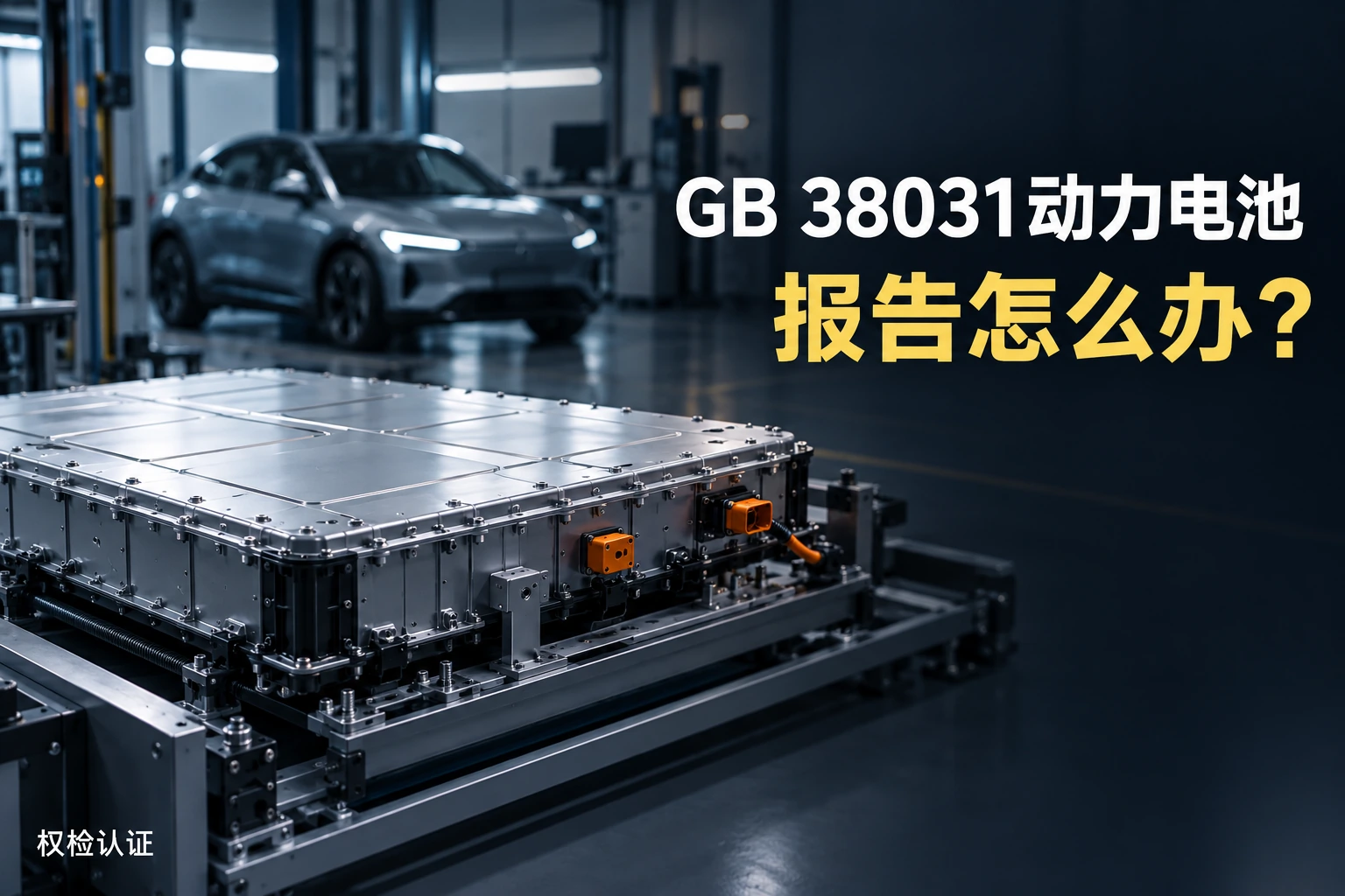GB 38031动力电池报告怎么办?,权检认证AI业务场景封面
