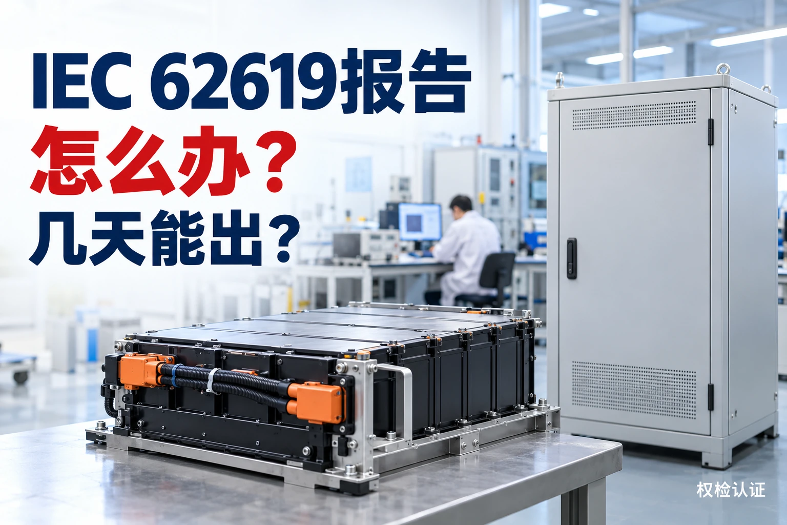 IEC 62619报告怎么办?几天出,权检认证AI业务场景封面