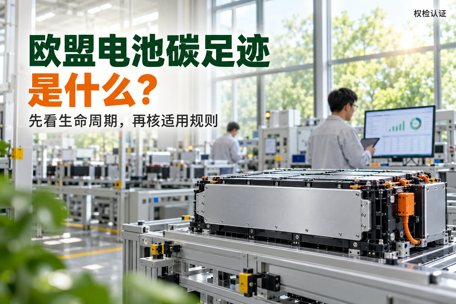 欧盟电池碳足迹是什么?,权检认证AI业务场景封面