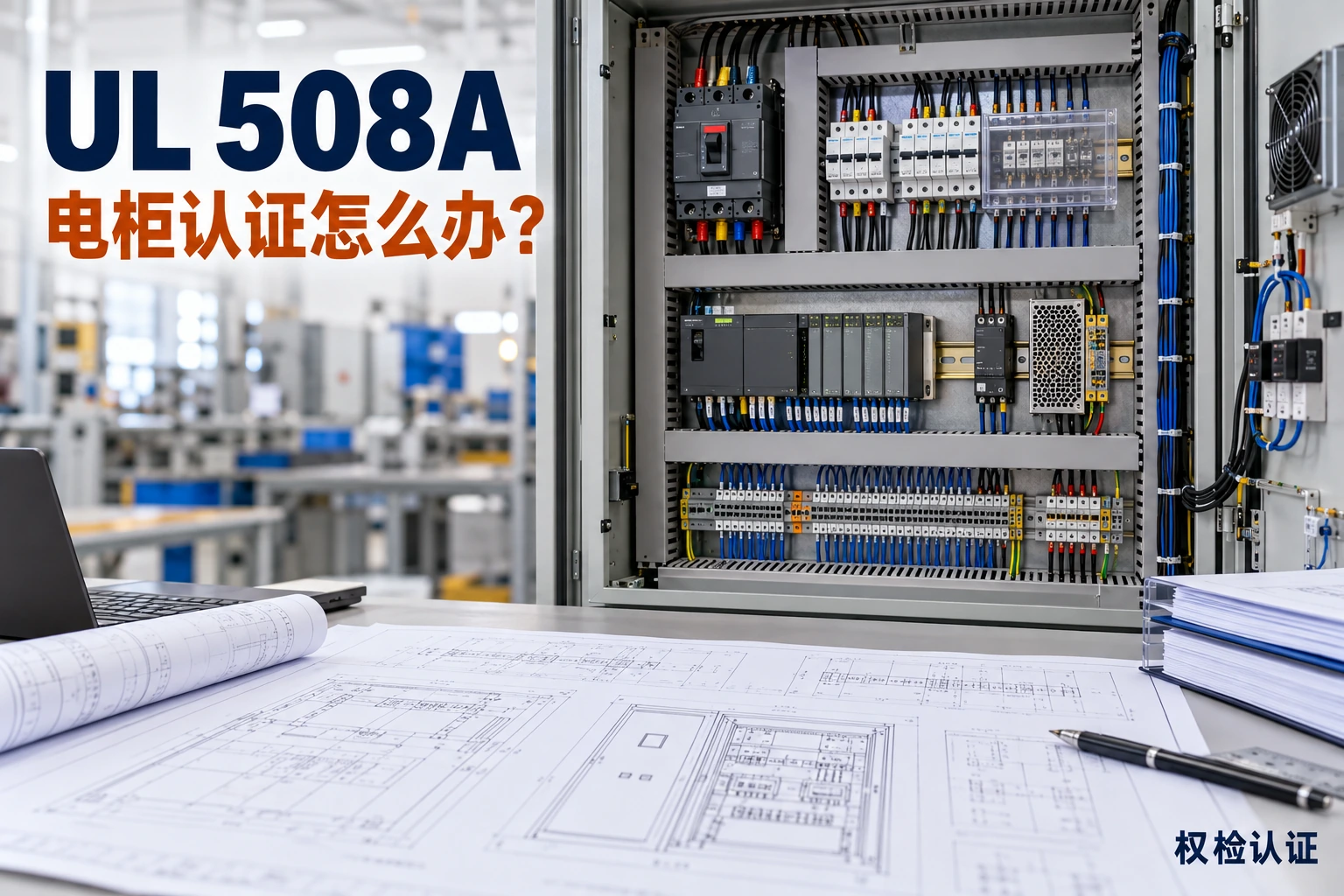 UL 508A电柜认证怎么办?,权检认证AI业务场景封面
