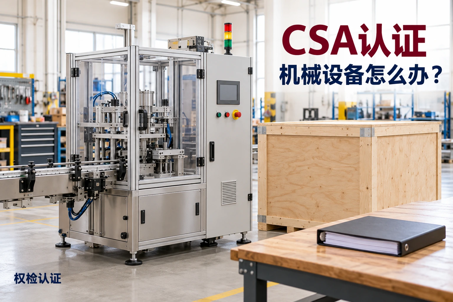 CSA认证机械设备怎么办?,权检认证AI业务场景封面