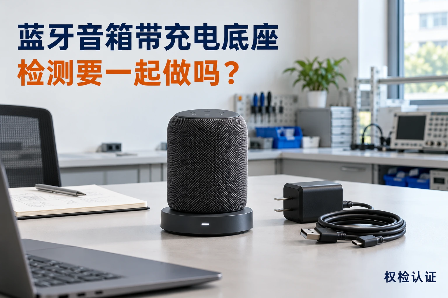 蓝牙音箱带充电底座,检测要一起做吗?,权检认证AI业务场景封面