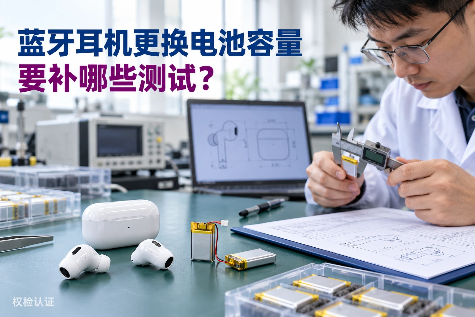 蓝牙耳机更换电池容量,要补哪些测试?,权检认证AI业务场景封面