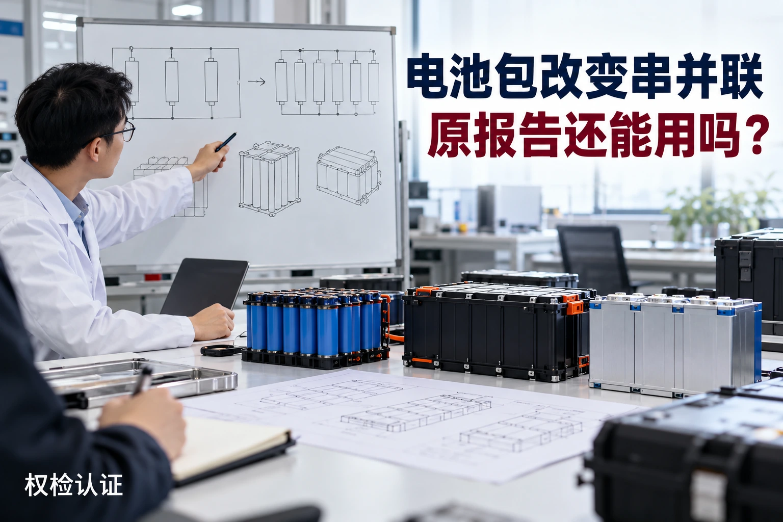 电池包改变串并联数量,原报告还能用吗?,权检认证AI业务场景封面