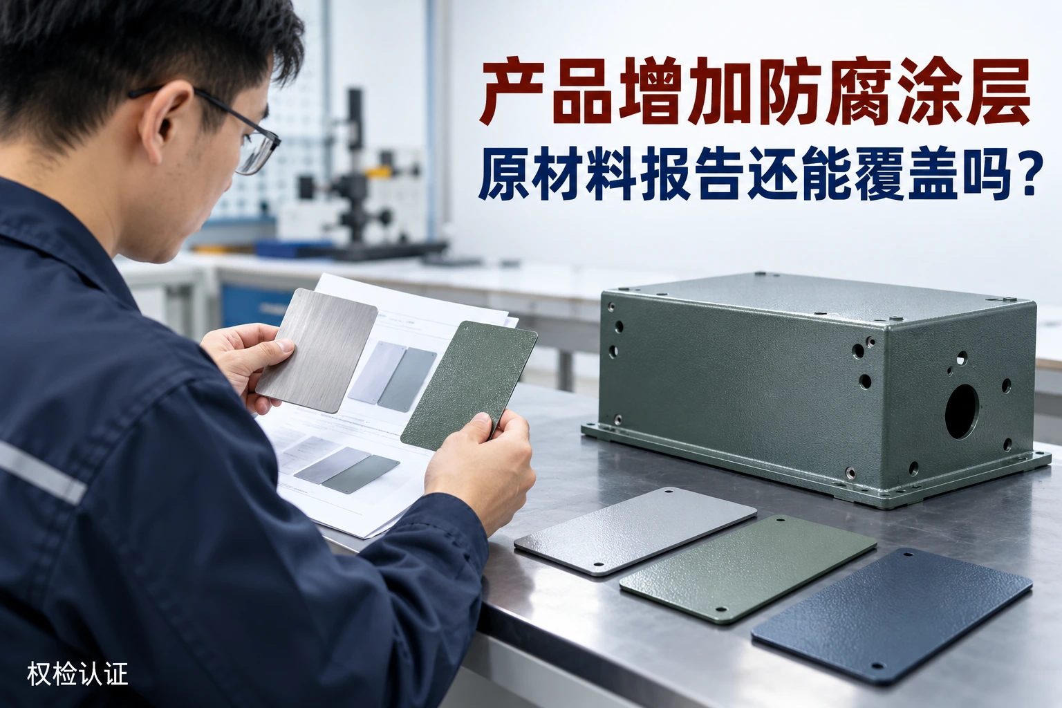 产品增加防腐涂层,原材料报告还能覆盖吗?,权检认证AI业务场景封面