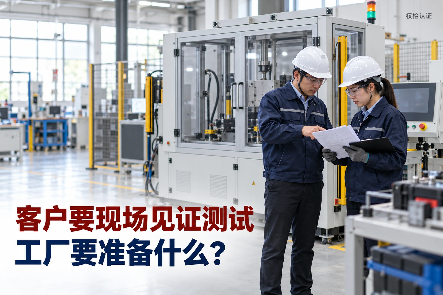 客户要求现场见证测试,工厂要准备什么?,权检认证AI业务场景封面