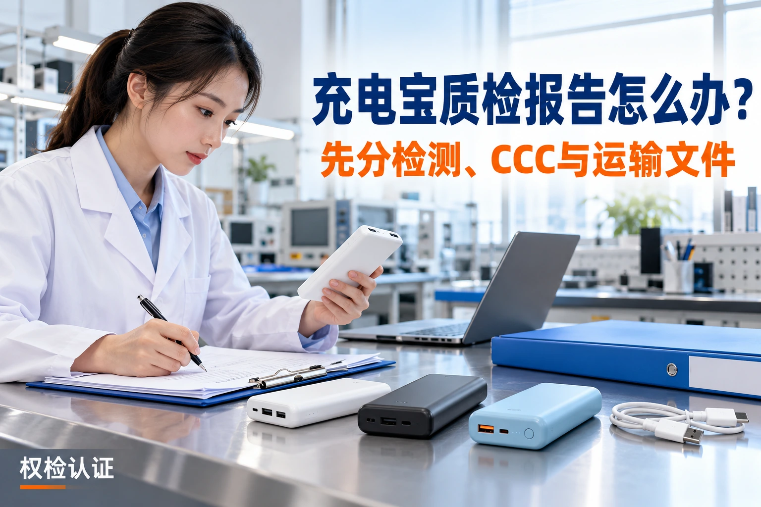 充电宝质检报告怎么办?,权检认证AI业务场景封面