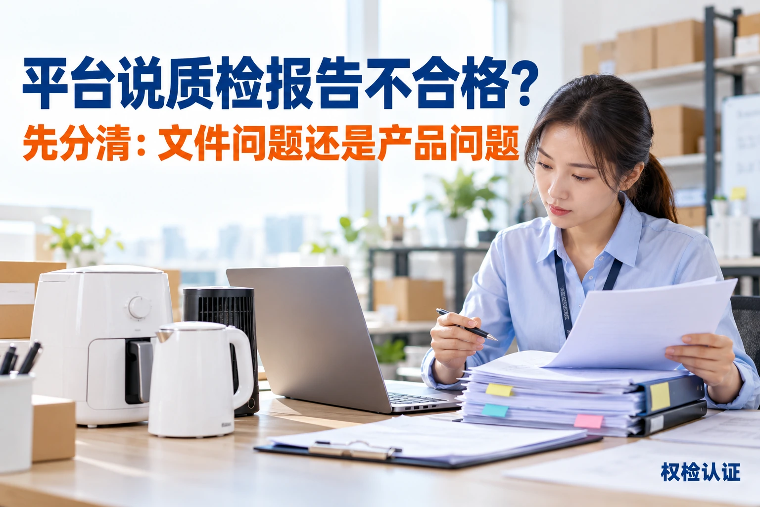 平台说质检报告不合格,怎么办?,权检认证AI业务场景封面