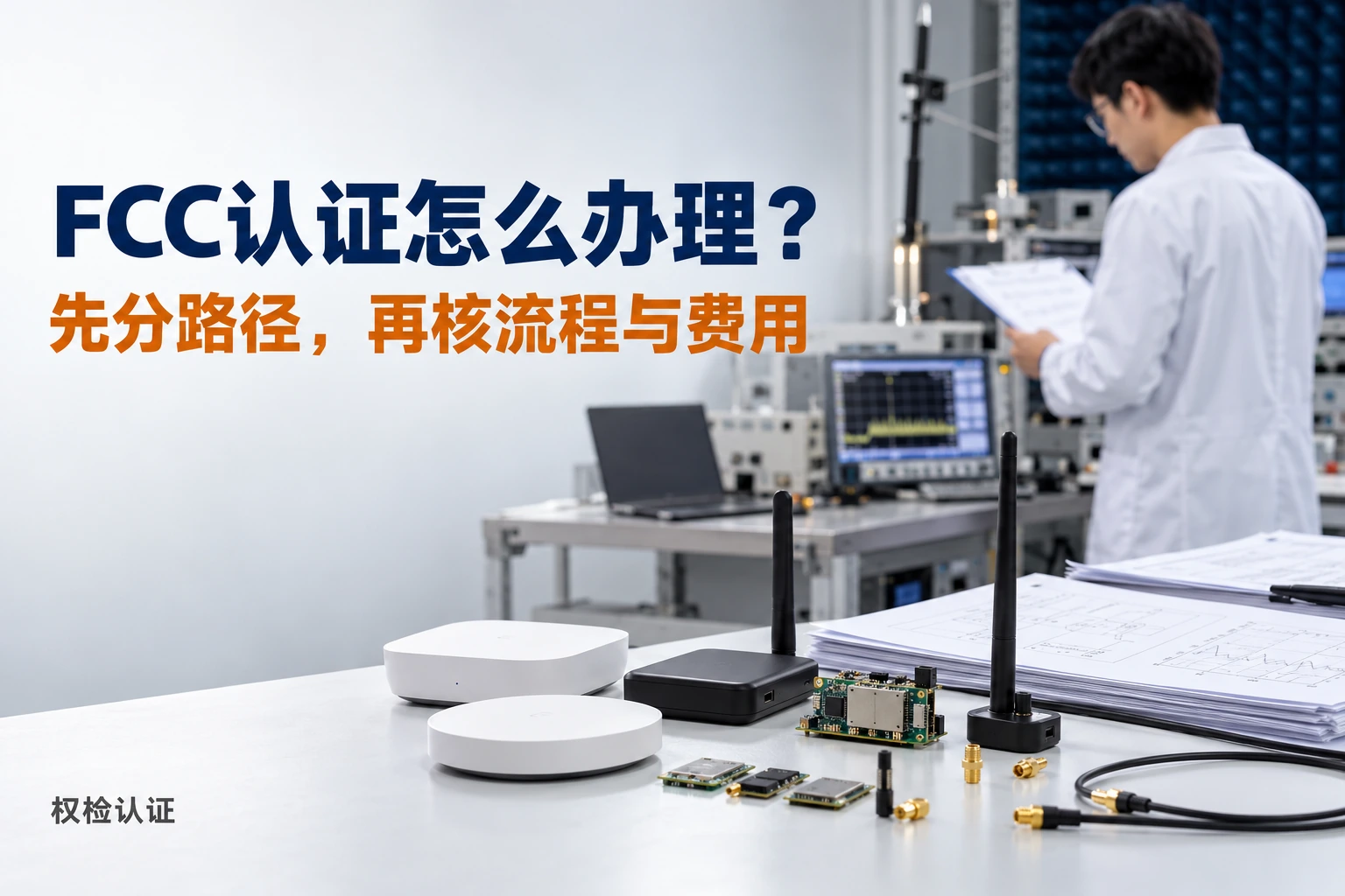 FCC认证怎么办理?流程和费用,权检认证AI业务场景封面