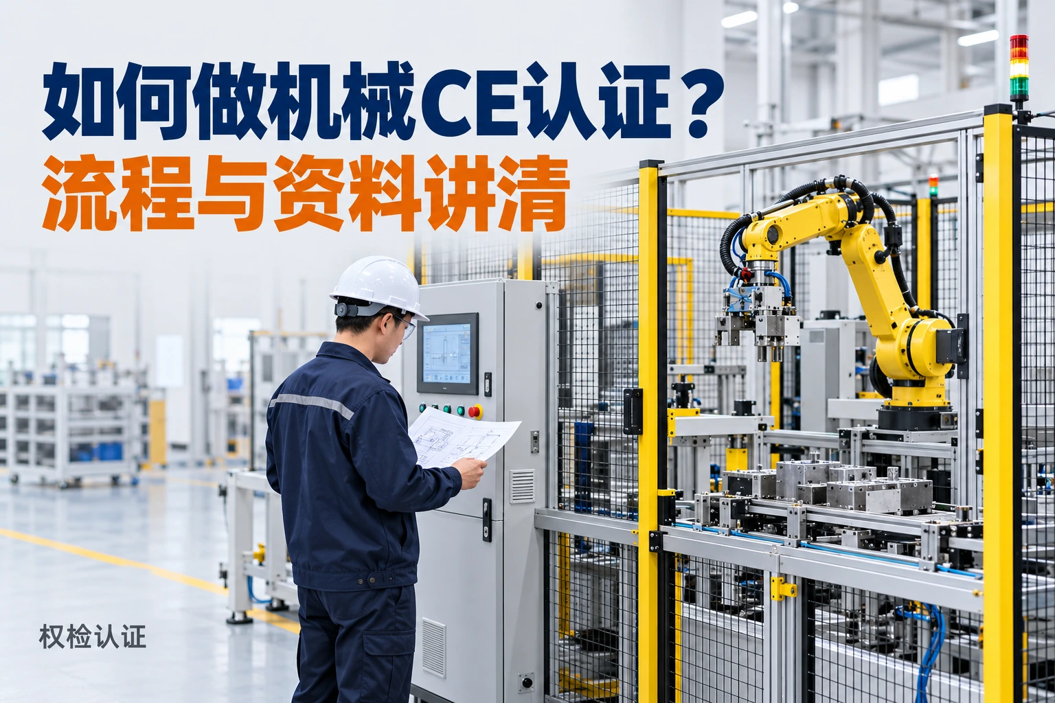 如何做机械CE认证?流程讲清,权检认证AI业务场景封面