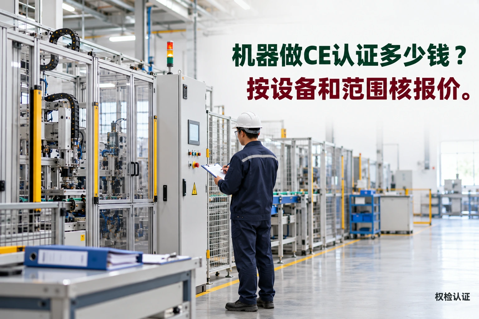 机器做CE认证多少钱?按设备报价,权检认证AI业务场景封面