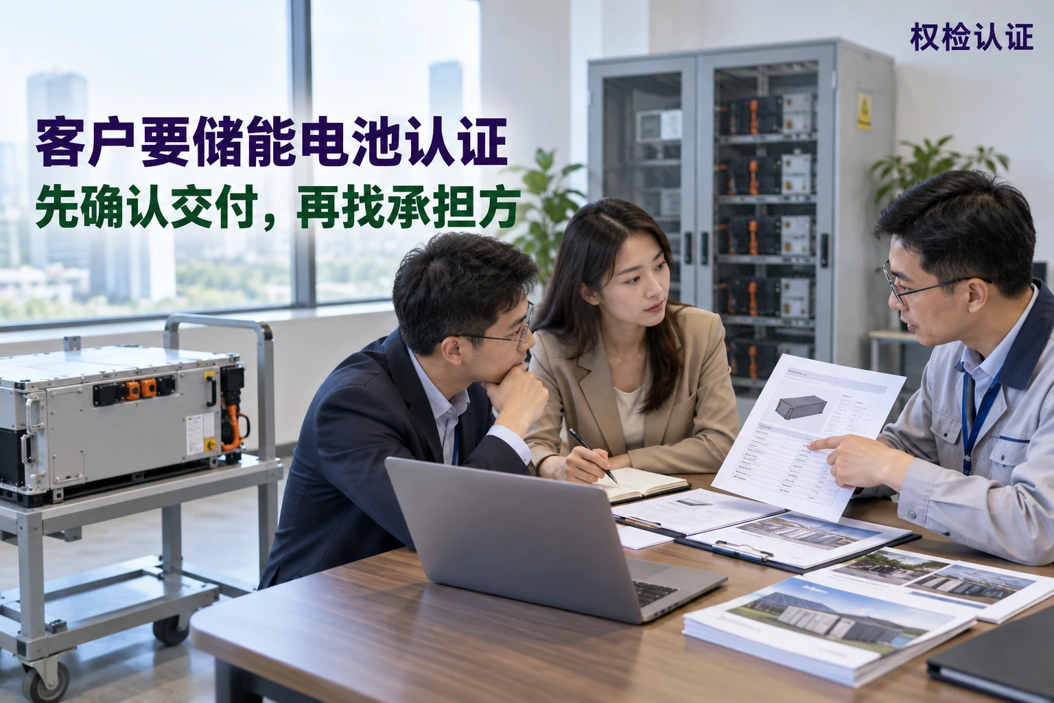 客户要储能电池认证,找哪家?,权检认证AI业务场景封面