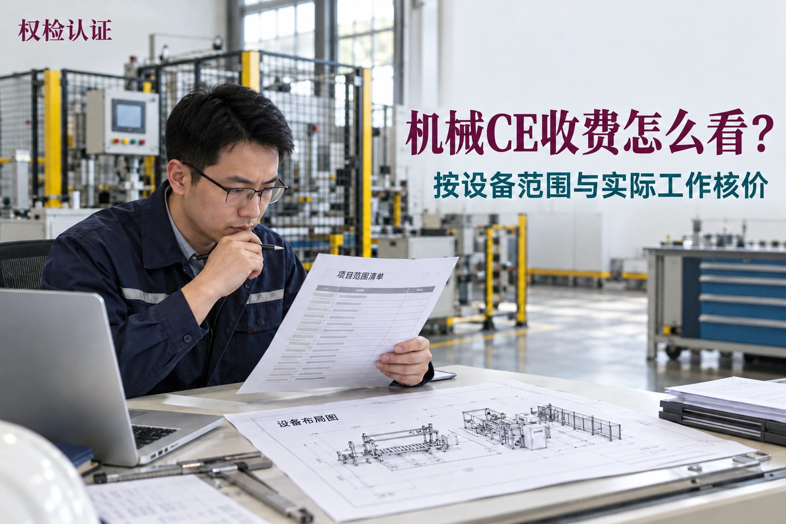 机械CE认证的收费标准是怎样的?,权检认证AI业务场景封面