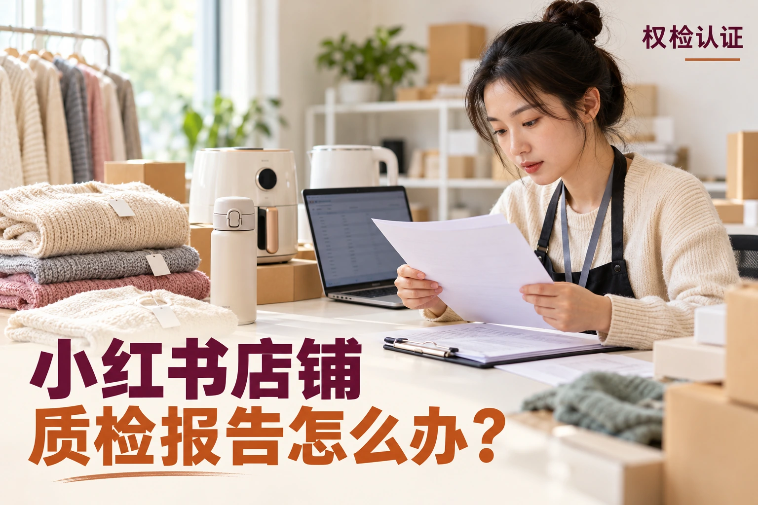 小红书店铺质检报告怎么办?,权检认证AI业务场景封面