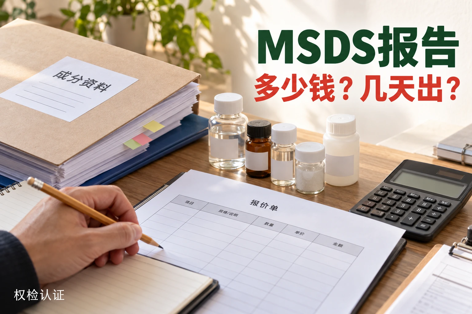 MSDS报告多少钱?几天能出?,权检认证AI业务场景封面