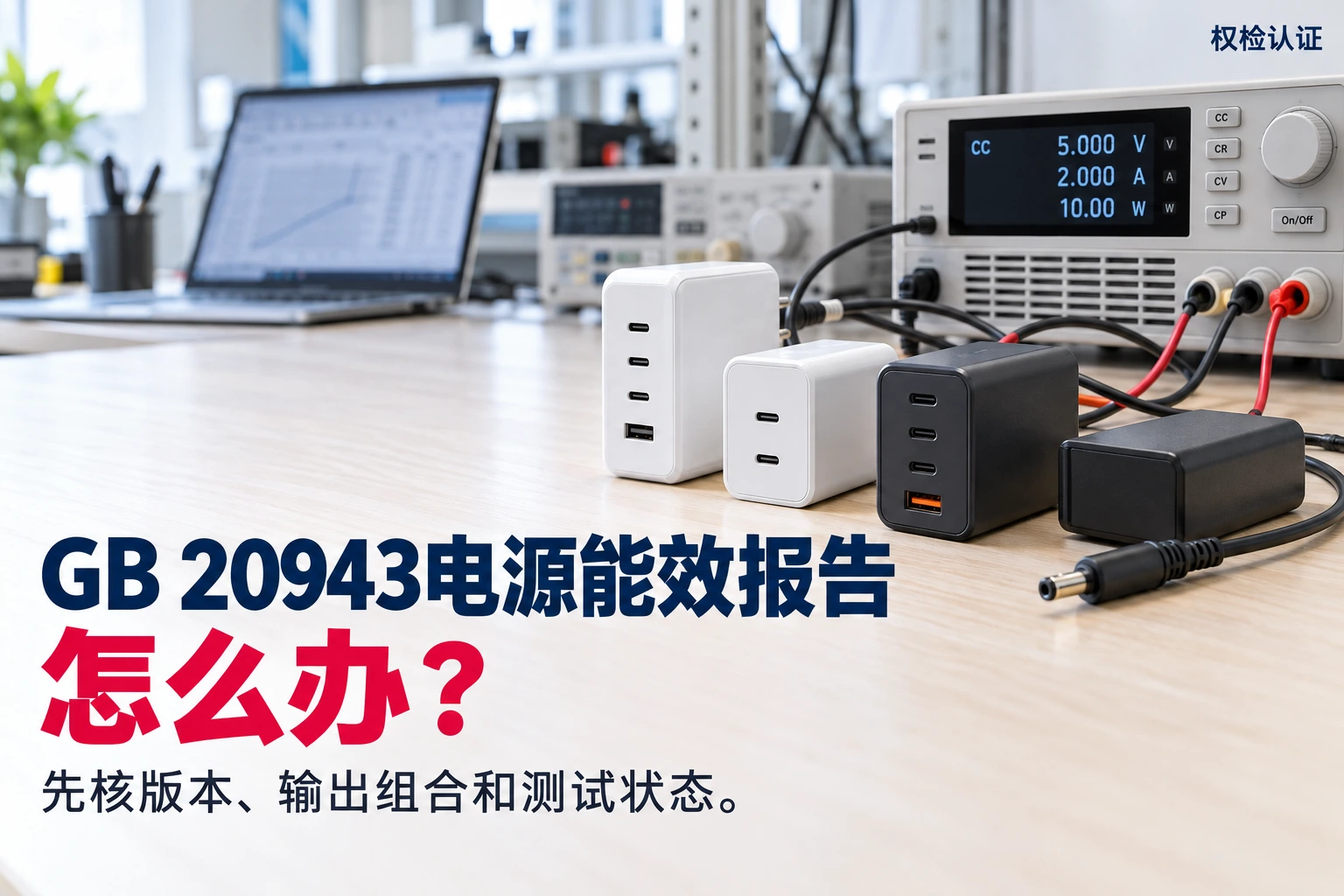 GB 20943电源能效报告怎么办?,权检认证AI业务场景封面