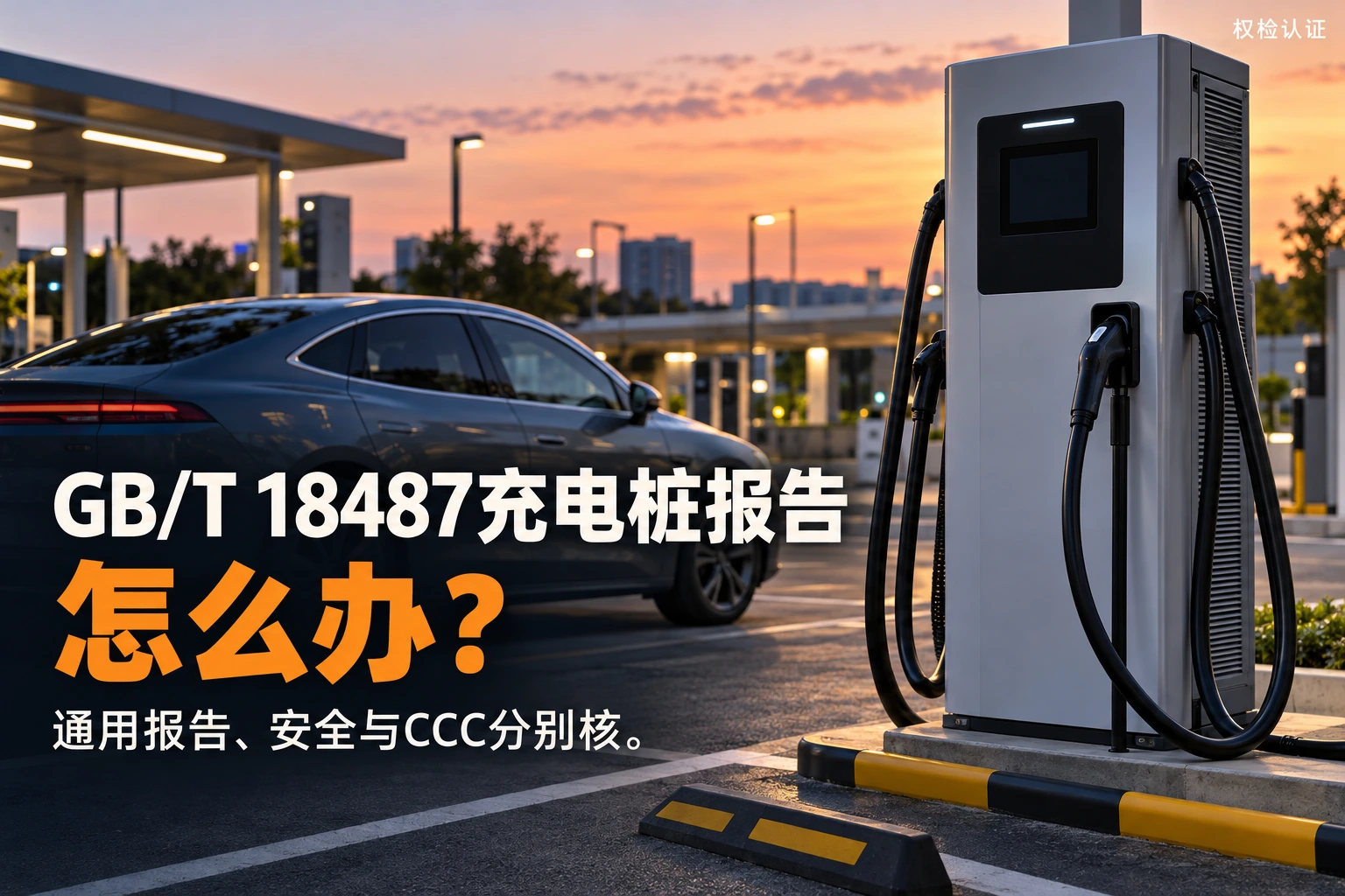 GB/T 18487充电桩报告怎么办?,权检认证AI业务场景封面