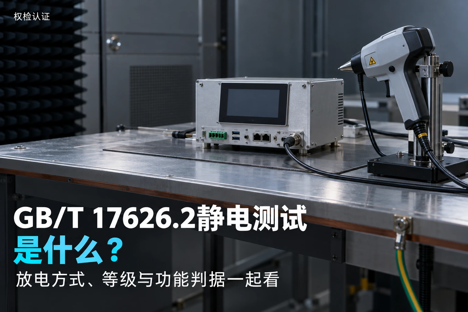 GB/T 17626.2静电测试是什么?,权检认证AI业务场景封面