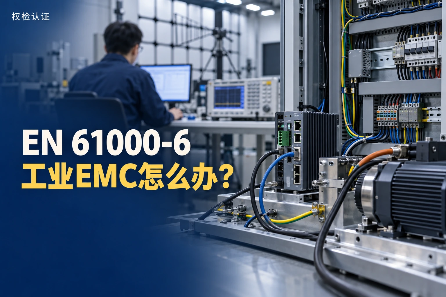 EN 61000-6工业EMC怎么办?,权检认证AI业务场景封面