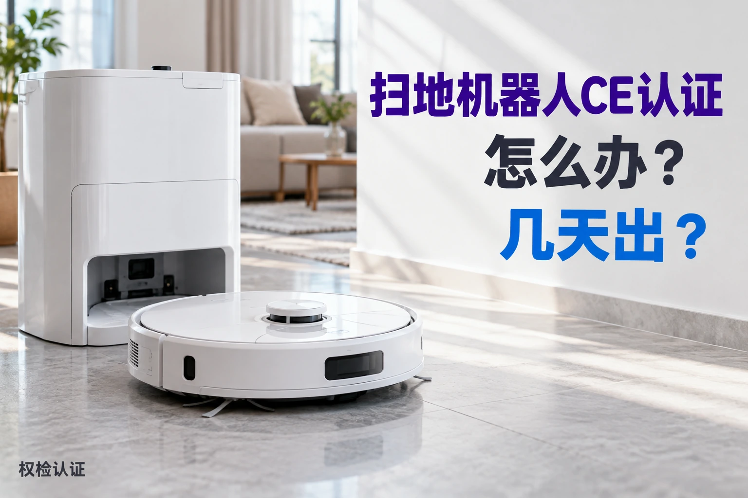 扫地机器人CE认证怎么办?几天出,权检认证AI业务场景封面