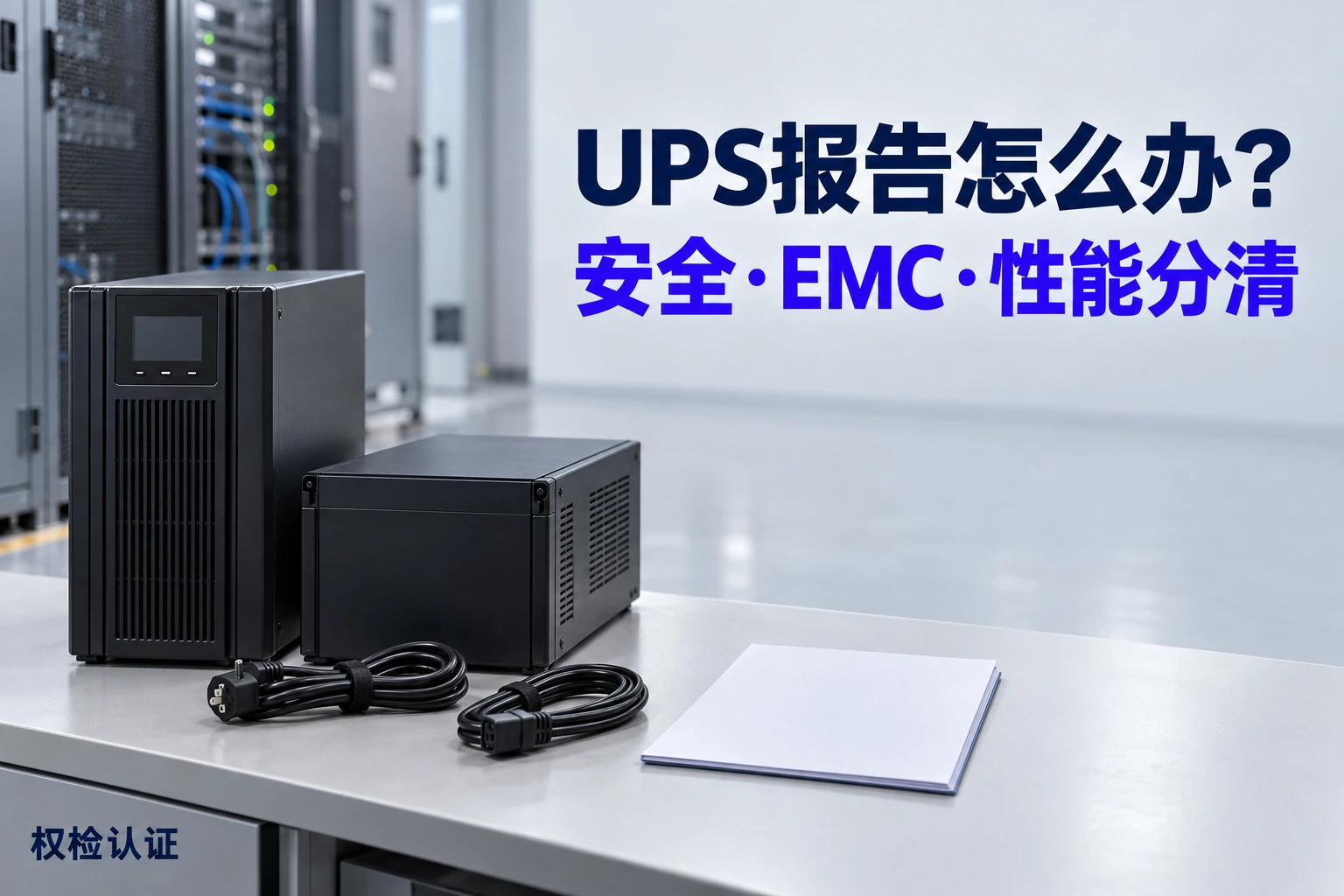 IEC 62040 UPS报告怎么办?,权检认证AI业务场景封面
