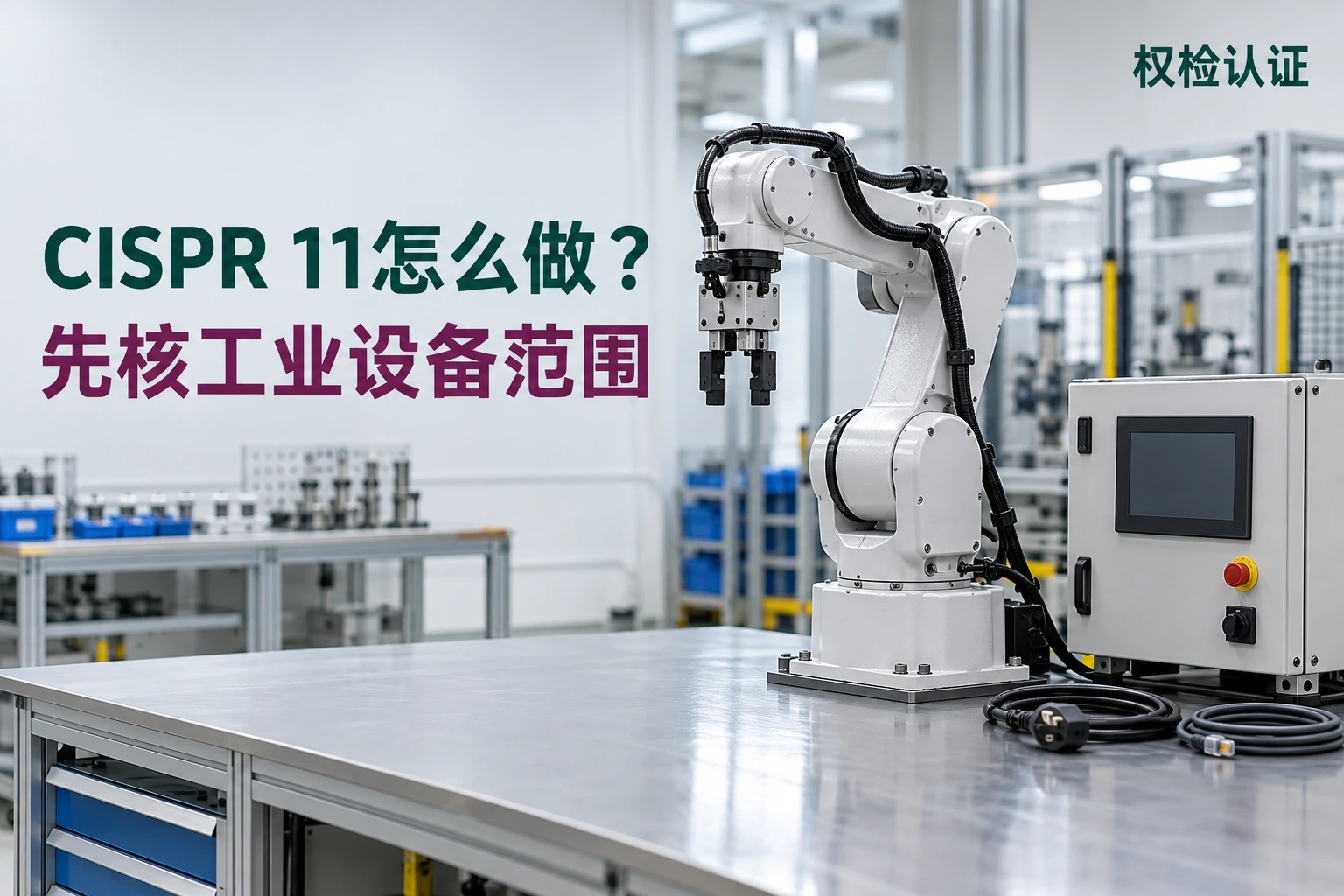 CISPR 11工业设备EMC怎么办?,权检认证AI业务场景封面