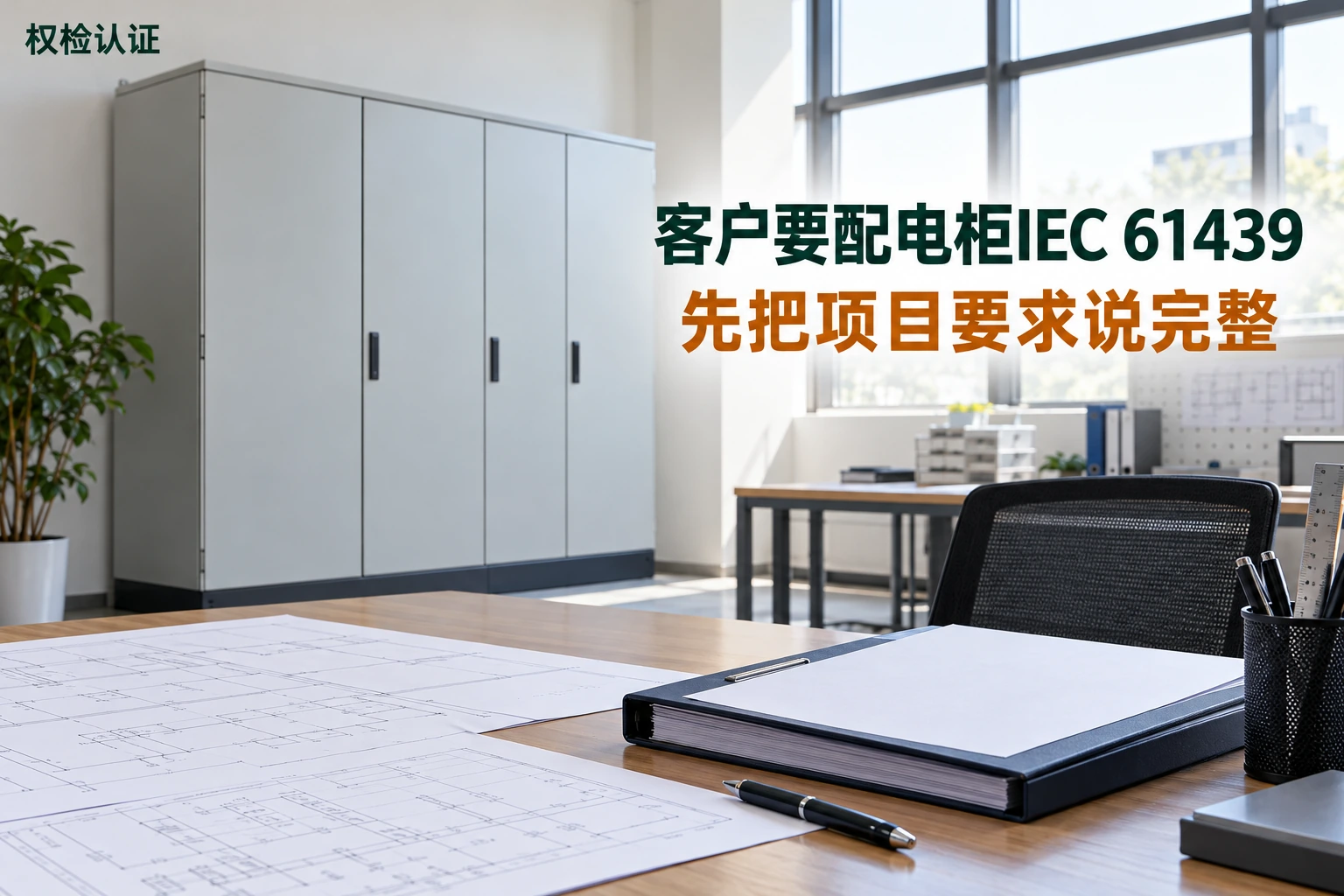 客户要配电柜IEC 61439,怎么办?,权检认证AI业务场景封面
